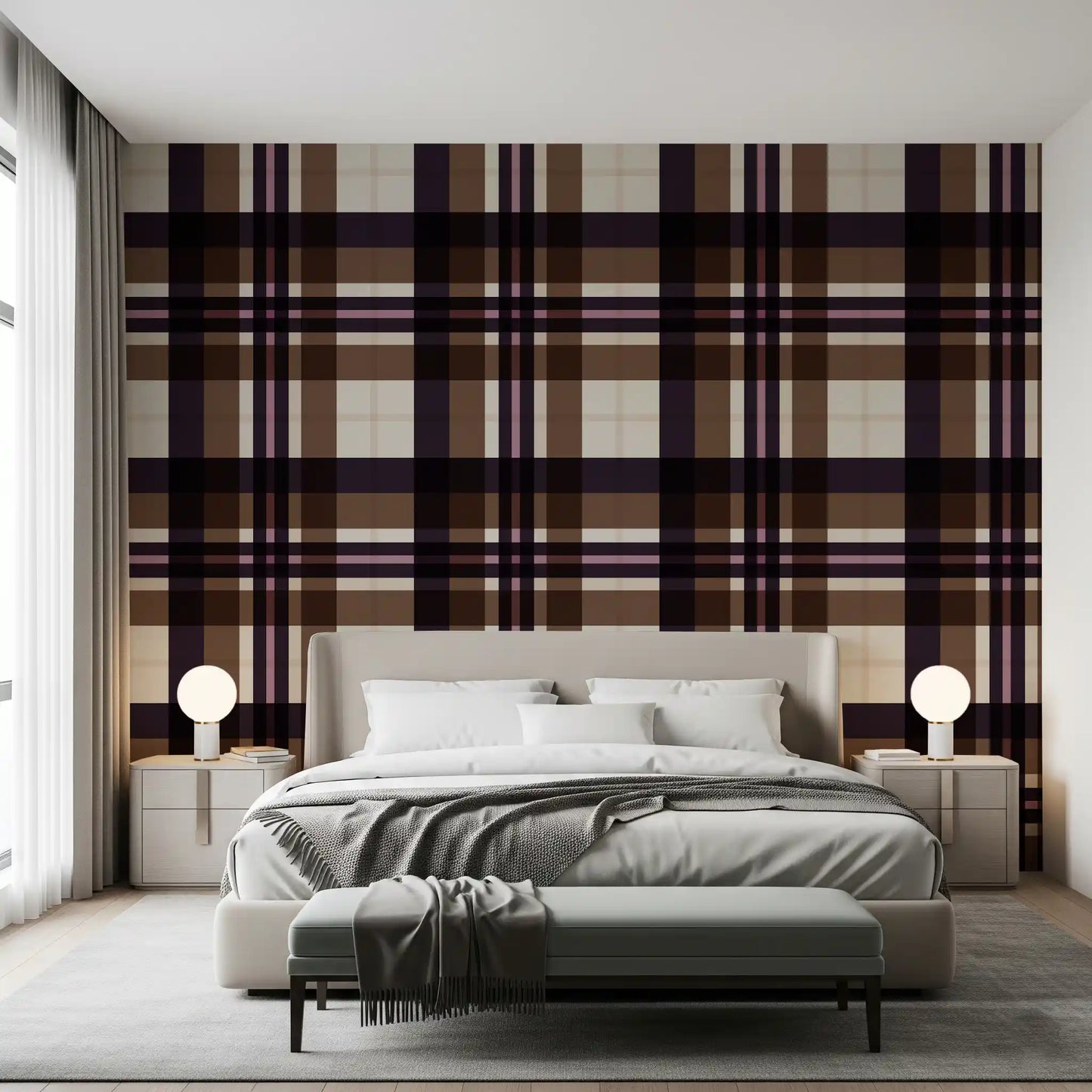 Klassische Tartan-Karo-Tapete