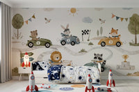 Animal Race Adventure Wall Mural