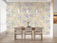 Soft Watercolor Hydrangea Garden Wallpaper⁠