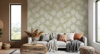 Ethereal Botanical White Bloom Wallpaper⁠
