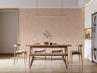 Carta da parati Faded Ogee Damask - Cinnamon Tea