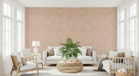 Carta da parati Faded Ogee Damask - Cinnamon Tea