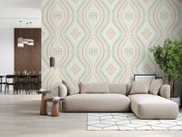 Falmet Ogee-damask – klassisk grandmillennial-tapet