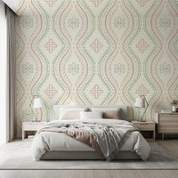Falmet Ogee-damask – klassisk grandmillennial-tapet