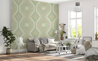 Faded Ogee Damask - Timeless Grandmillennial Wallpaper⁠
