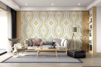 Faded Ogee Damask - Timiless French Country Wallpaper⁠