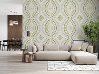 Faded Ogee Damask - Timiless French Country Wallpaper⁠
