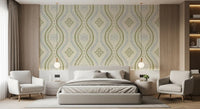 Faded Ogee Damask - Timiless French Country Wallpaper⁠