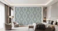 Falmet Ogee-damask – klassisk fransk landstil-tapet