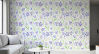 Papier peint jardin botanique lavande douce