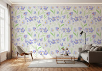 Papier peint jardin botanique lavande douce