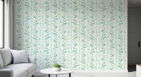 Papier peint panoramique vertical « Liane de fougères à l’aquarelle »