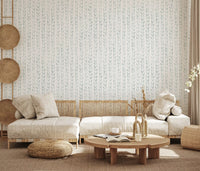 Papel de parede Serene Sage Leaf Vertical Trails