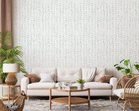 Papel de parede Serene Sage Leaf Vertical Trails