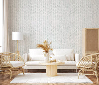 Papel de parede Serene Sage Leaf Vertical Trails