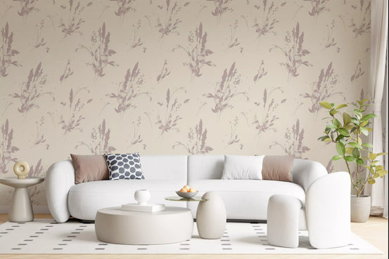 Botanische Tapete „Blush Meadow“