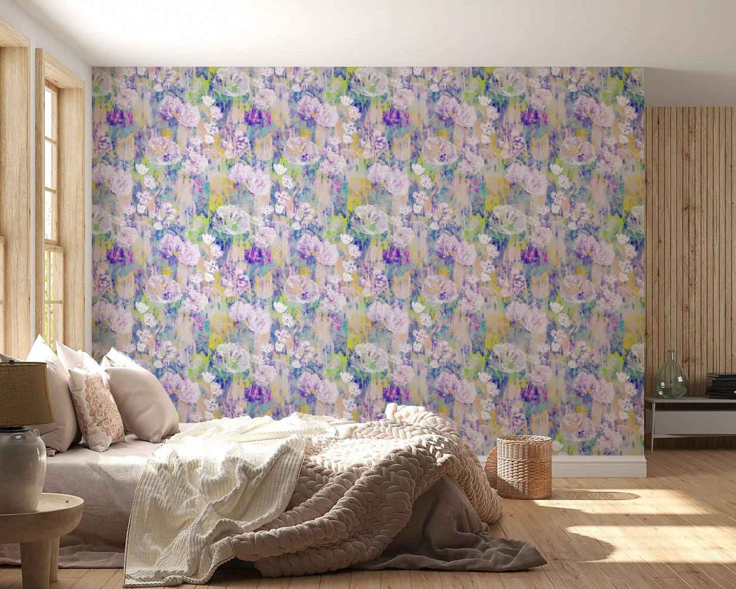 Abstract Painted Peony Bloom Wallpaper⁠