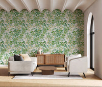 Verdant Woodland Foliage and Berries Wallpaper⁠