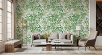 Verdant Woodland Foliage and Berries Wallpaper⁠