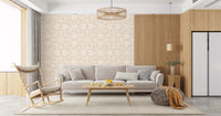 Cream Geometric Arcs Wallpaper⁠