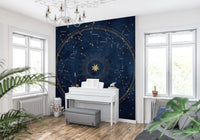 Cobalt Astro Wheel Wall Mural
