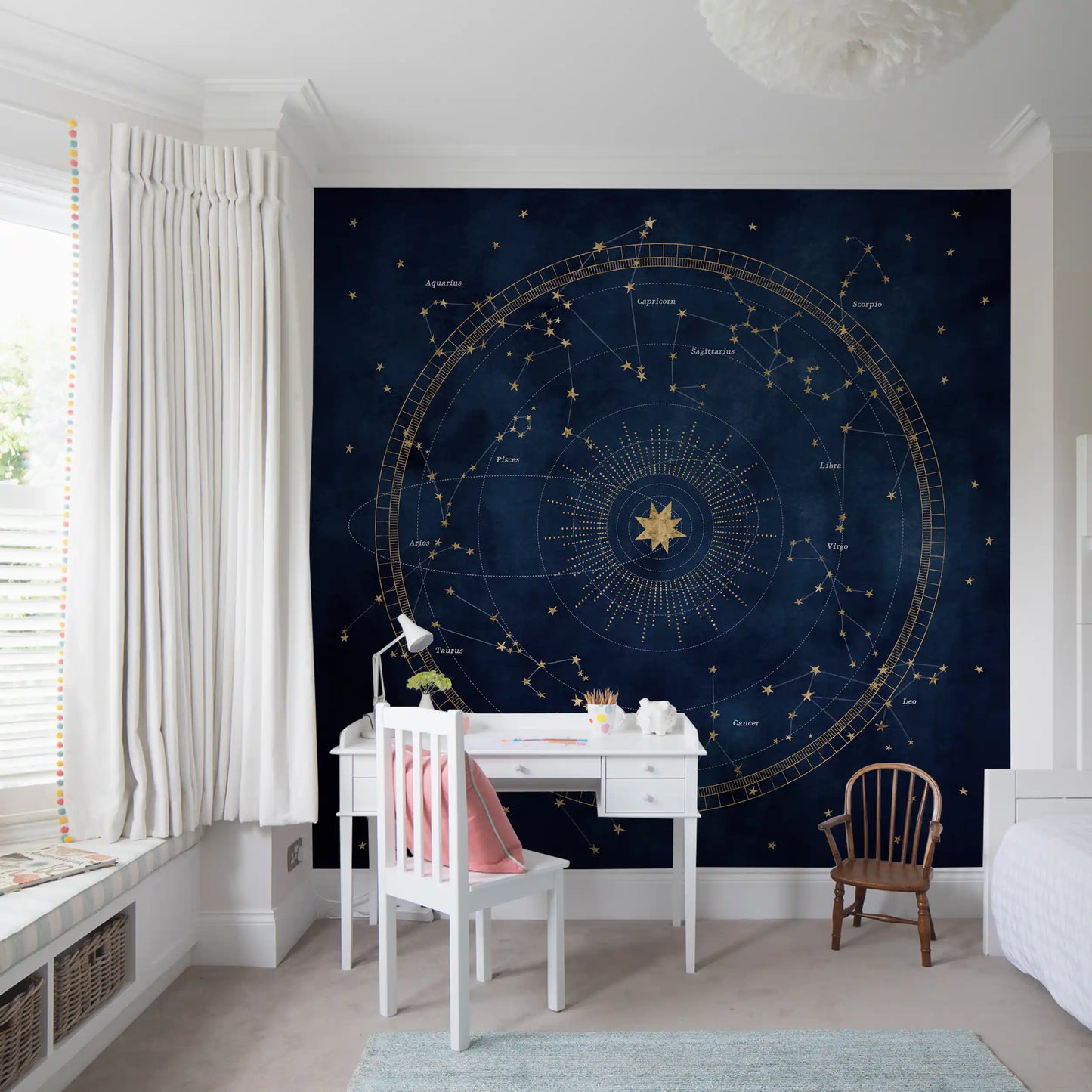 Cobalt Astro Wheel Wall Mural