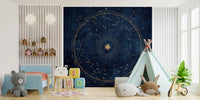 Cobalt Astro Wheel Wall Mural