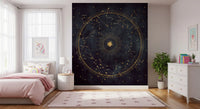 Indigo Astro Wheel Wall Mural