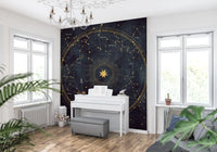 Indigo Astro Wheel Wall Mural