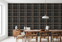 Héritage hivernal – Papier peint à carreaux tartan fenêtre, audacieux et très contrasté
