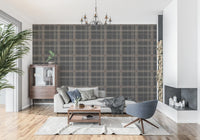 Héritage hivernal – Papier peint à carreaux tartan fenêtre, audacieux et très contrasté