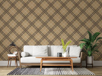 Héritage hivernal – Papier peint à carreaux tartan en treillis quadrillé, aux tons chauds et riches