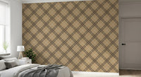 Héritage hivernal – Papier peint à carreaux tartan en treillis quadrillé, aux tons chauds et riches
