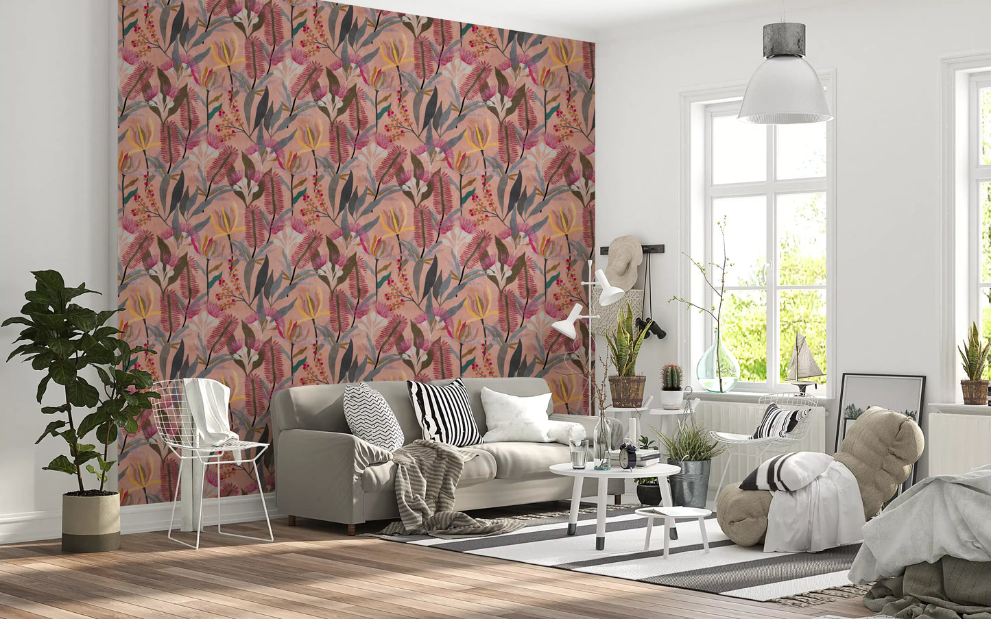 Botanische Tapete „Australian Native Bloom“ mit australischen Blumen