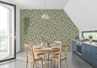 Cottage Chique – Salbeigrüne Tapete