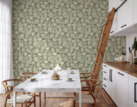 Cottage Chique – Salbeigrüne Tapete