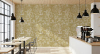 Chinoiserie-Garten mit Vogelkäfig-Tapete