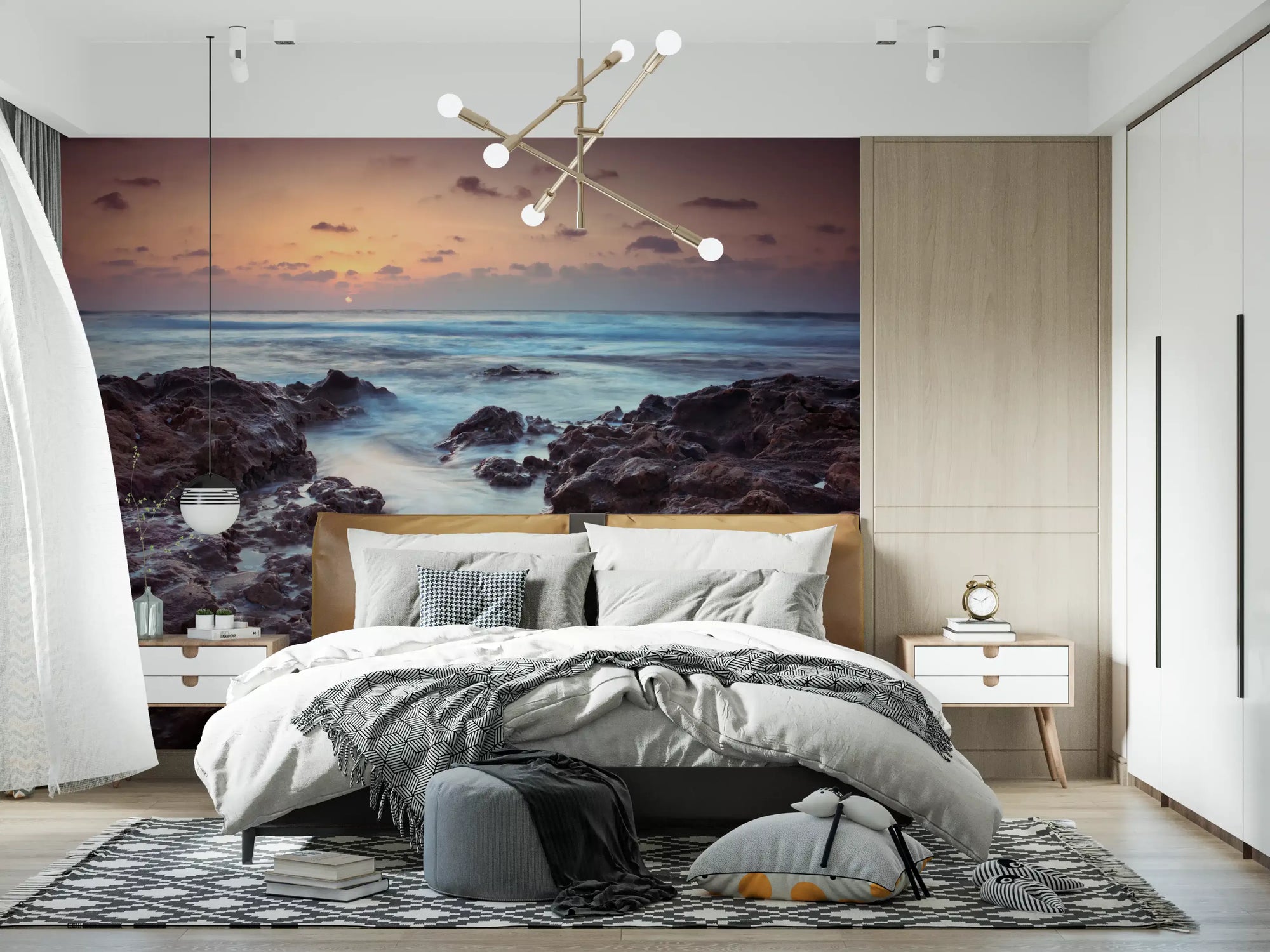 Wandbild „Unberührte Küste in der Abenddämmerung“