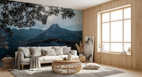Arktische, sonnenbeschienene alpine Reflexion – Wandbild