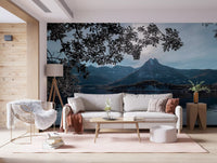 Arktische, sonnenbeschienene alpine Reflexion – Wandbild
