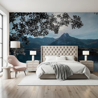 Arktische, sonnenbeschienene alpine Reflexion – Wandbild