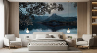 Arktische, sonnenbeschienene alpine Reflexion – Wandbild