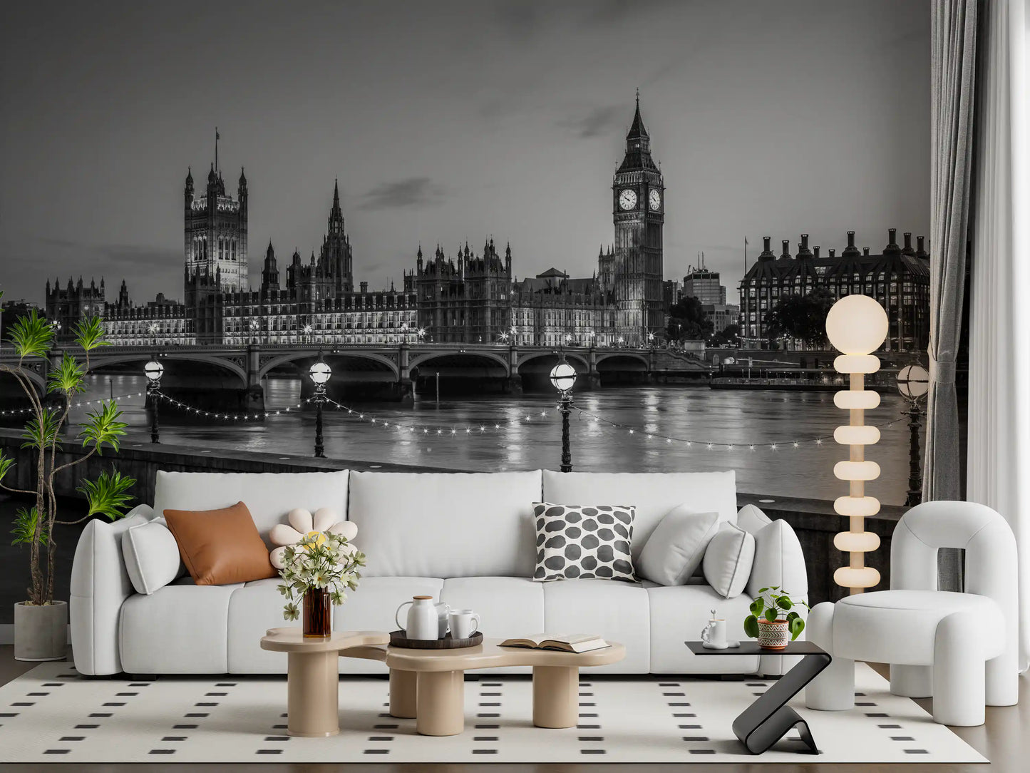 Westminster Riverside Twilight-vægmaleri