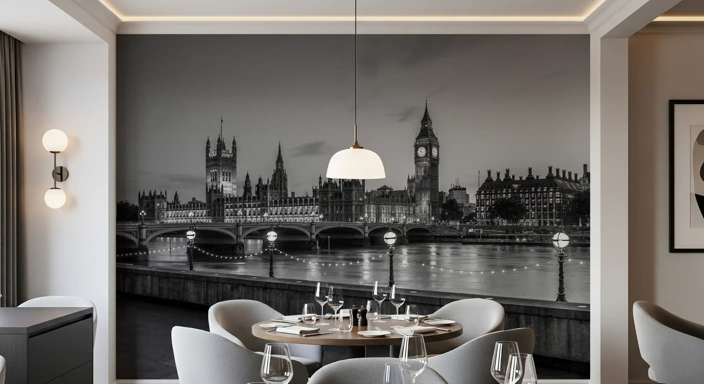 Westminster Riverside Twilight-vægmaleri