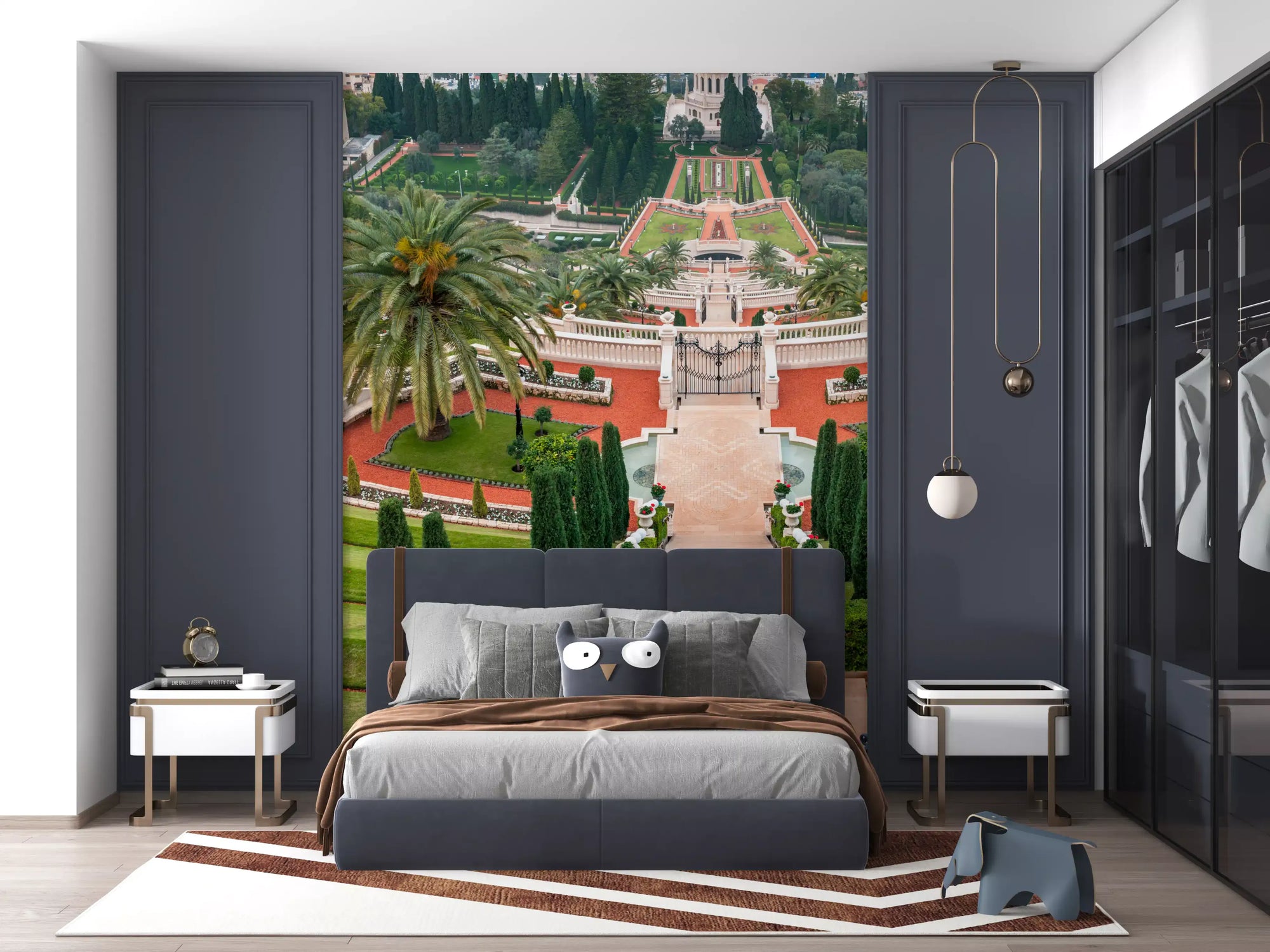 Symmetrisches Wandbild einer mediterranen Terrasse