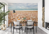 Fresque murale « Coquillages baignés de soleil » pour chambre à coucher