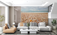 Fresque murale « Coquillages baignés de soleil » pour chambre à coucher