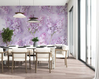 Springtime Lilac Petal Clusters Wall Mural