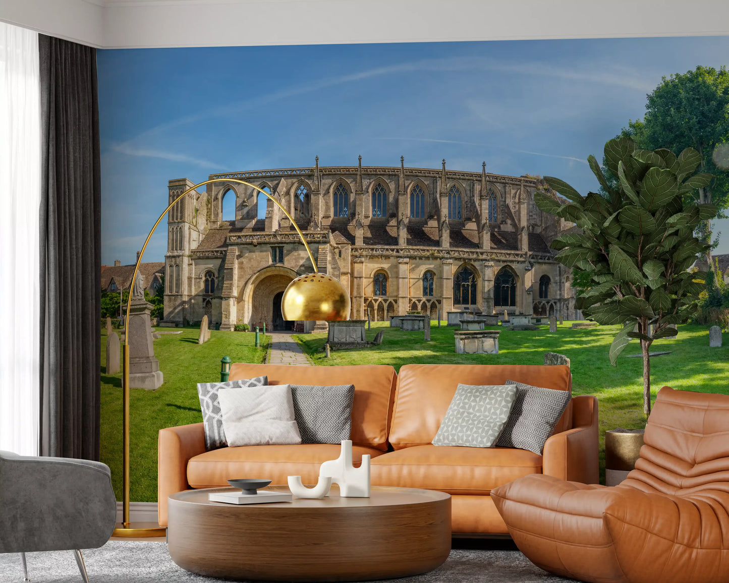 Fototapeta ścienna Stone Abbey Garden Vista