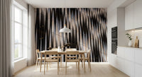 Abstract Geometric Steel Curves Wall Mural